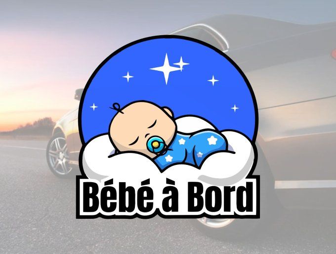 Sticker “Bébé à Bord” – Sécurité et style pour votre voiture !
