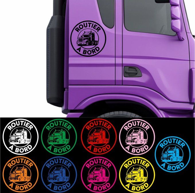 Sticker Autocollant Routier - Camion - haute qualité