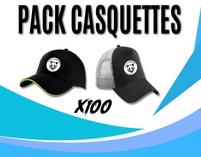 Pack casquettes x100  Marquage inclus