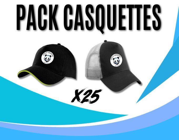 Pack casquettes x25  Marquage inclus