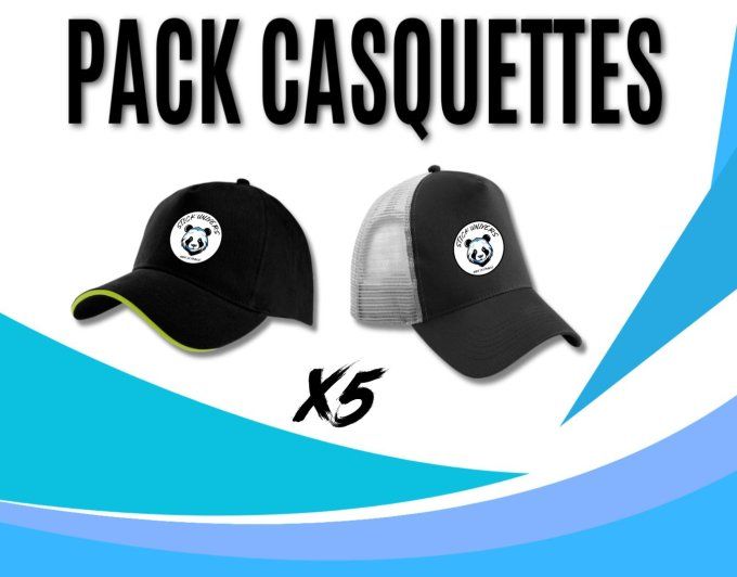 Pack casquettes x5  Marquage inclus