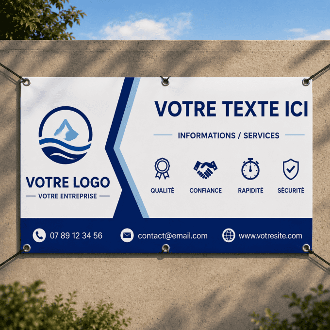 Banderole personnalisée avec votre logo