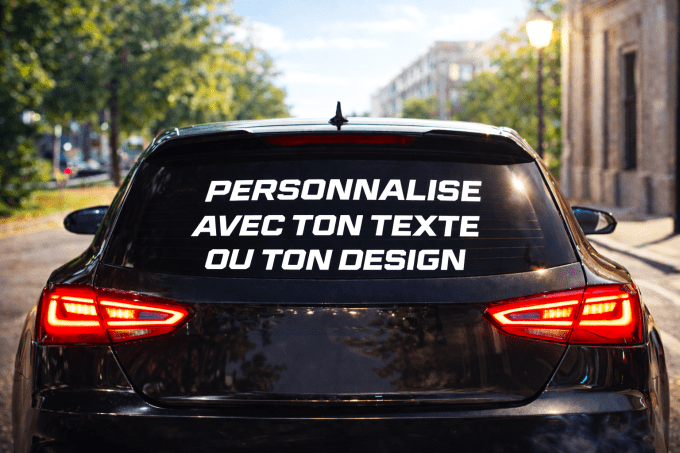 Sticker, Autocollant, adhésif vitre véhicule personnalisable
