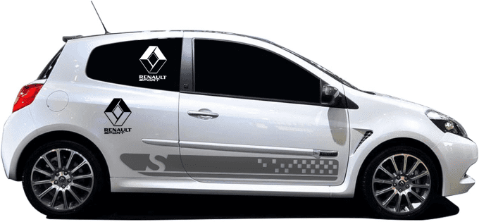 Sticker Renault sport Blanc ou Noir