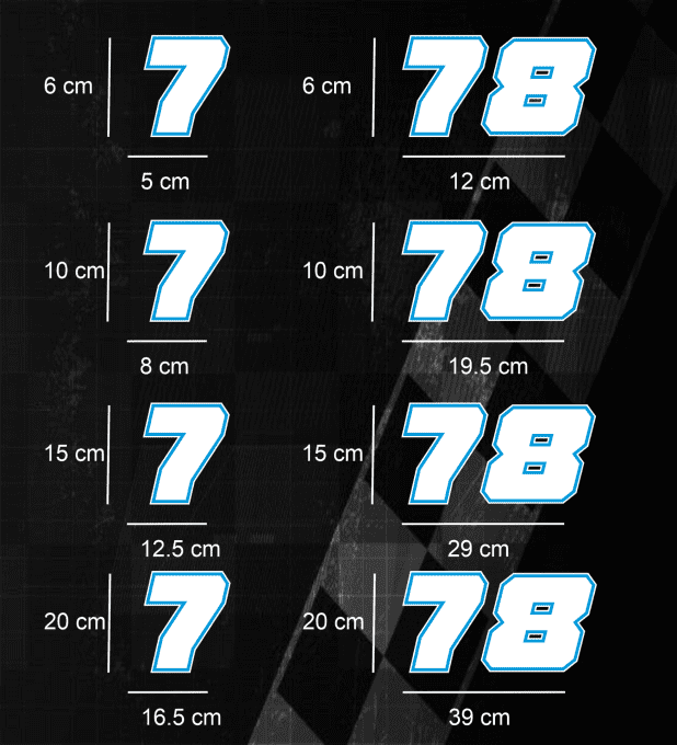 Autocollant - Sticker - Numéro de course - Racing