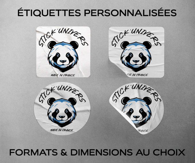 Étiquettes autocollantes à personnaliser avec votre visuel