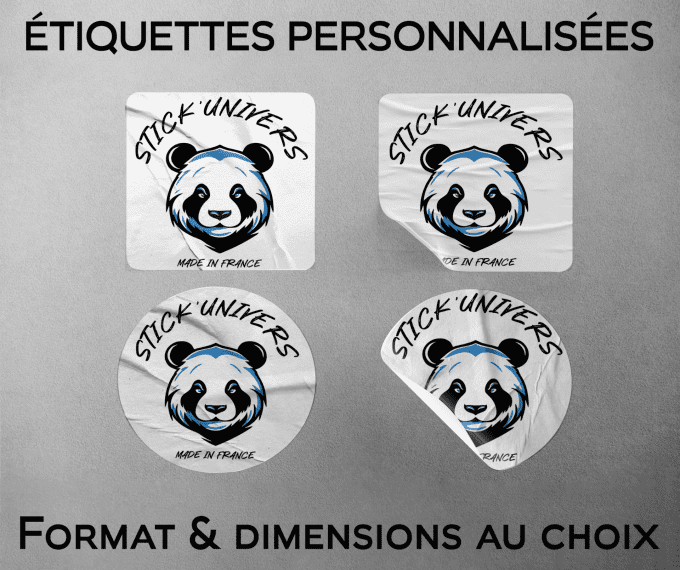 Étiquettes autocollantes à personnaliser avec votre visuel