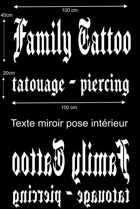 Sticker Family Tattoo + Tatouage - Piercing ( réservé )