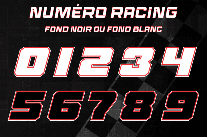 Autocollant - Sticker - Numéro de course - Racing
