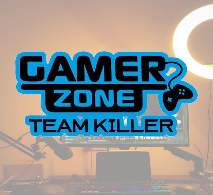 Sticker gamer – Autocollant Gaming personnalisé avec votre nom