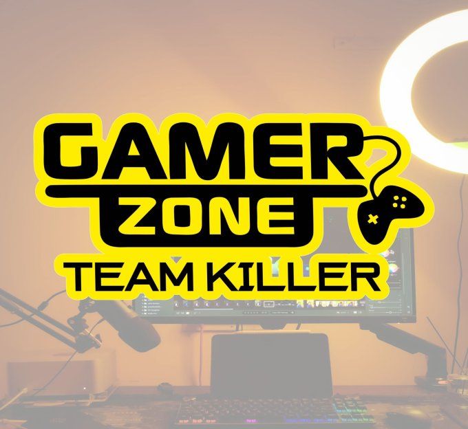 Sticker gamer – Autocollant Gaming personnalisé avec votre nom