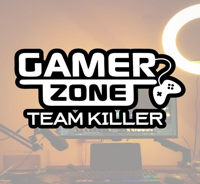 Sticker gamer – Autocollant Gaming personnalisé avec votre nom