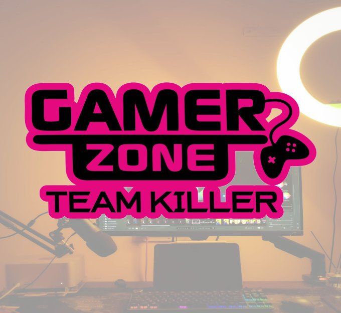 Sticker gamer – Autocollant Gaming personnalisé avec votre nom