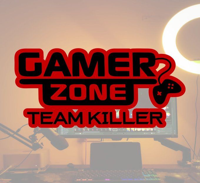 Sticker gamer – Autocollant Gaming personnalisé avec votre nom
