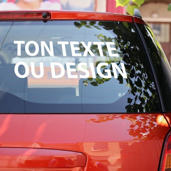 Sticker, Autocollant, adhésif vitre véhicule personnalisable