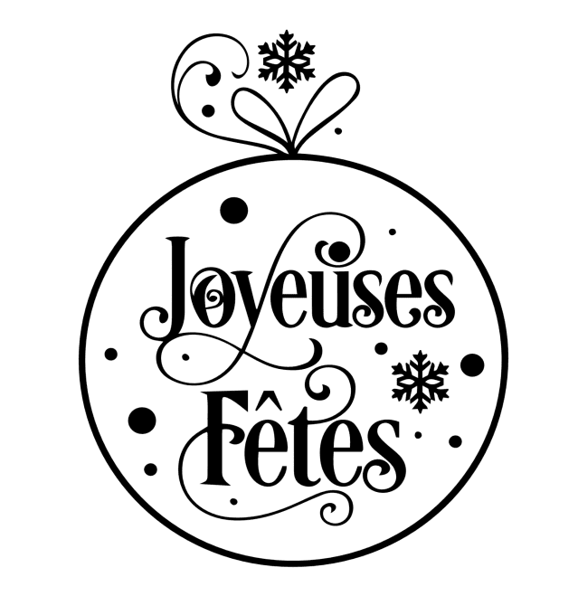 Autocollant - sticker Boule de Noël - Joyeuses Fêtes