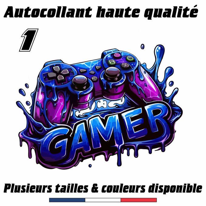 Sticker Gamer – Autocollant Gaming  – Décor Manette