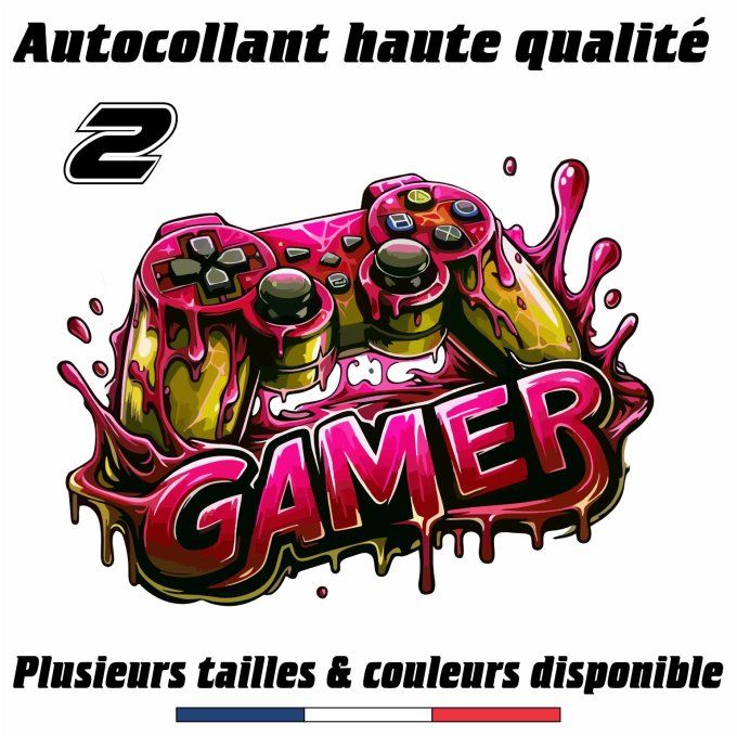 Sticker Gamer – Autocollant Gaming  – Décor Manette