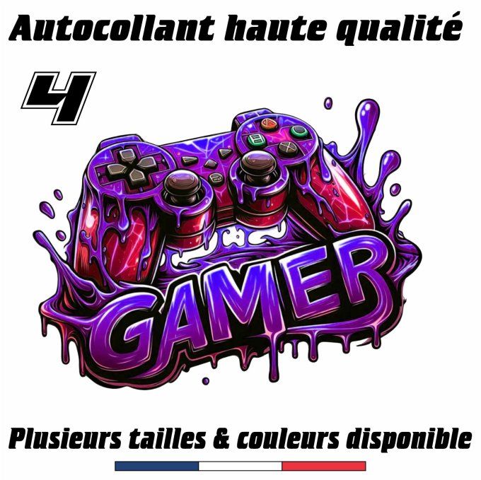 Sticker Gamer – Autocollant Gaming  – Décor Manette
