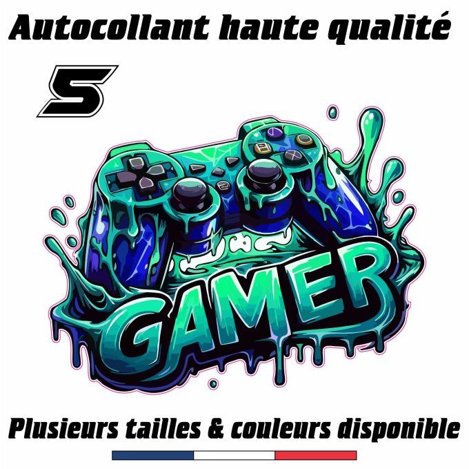 Sticker Gamer – Autocollant Gaming  – Décor Manette