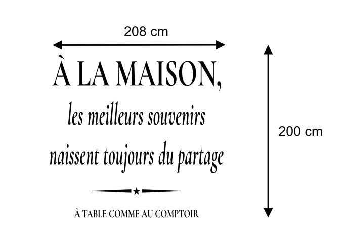 Sticker citation LA MAISON " réservé "