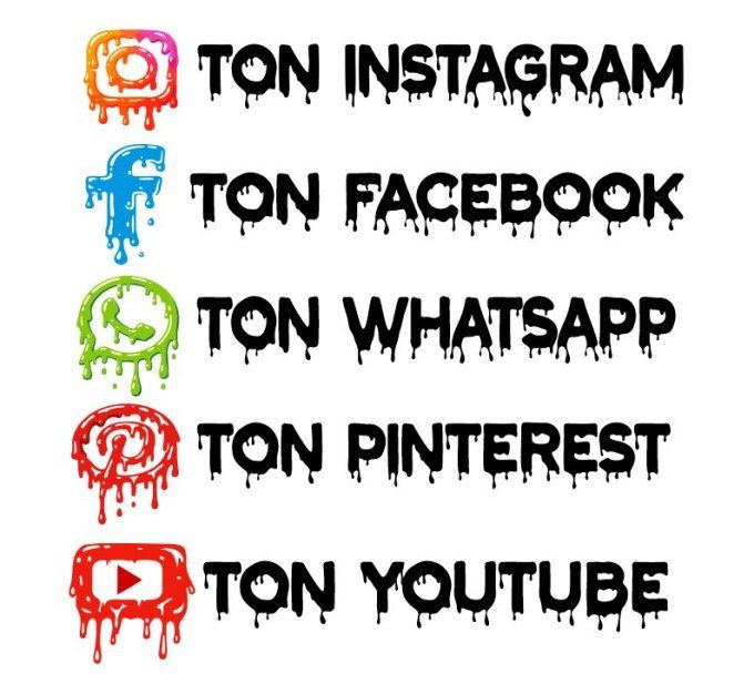 Stickers réseaux sociaux personnalisés – logo Instagram Facebook Pinterest YouTube
