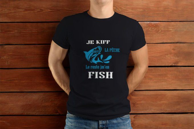 Motif Pêche - Flocage Flex Numérique Prêt à Poser - Transfert textile pêche