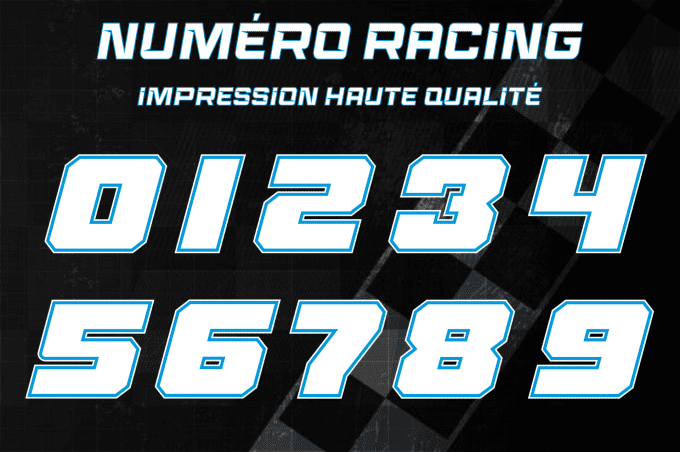 Autocollant - Sticker - Numéro de course - Racing