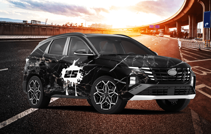 Autocollant - Stickers numéros stylés – Design effet tache