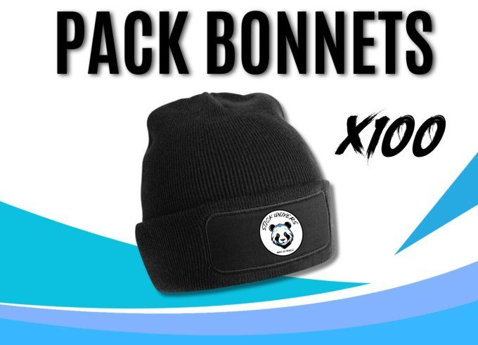Pack bonnets x100 Marquage inclus