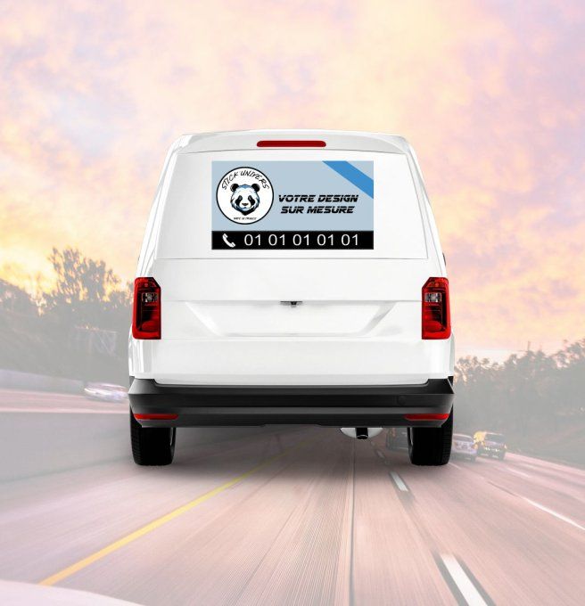 Plaque aimantée avec votre logo ou texte –  pub véhicule