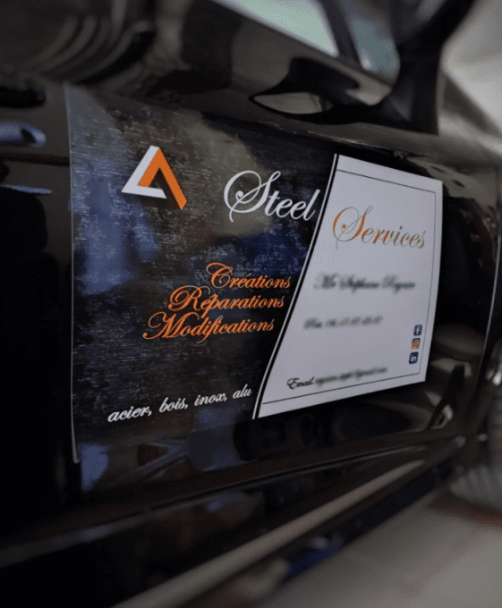 Plaque aimantée avec votre logo ou texte –  pub véhicule