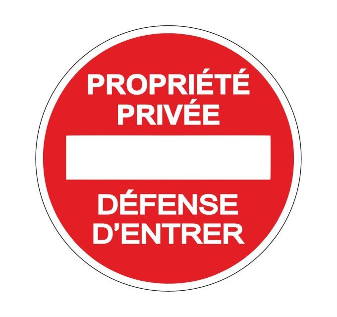 Sticker Propriété Privée défense d'entrer