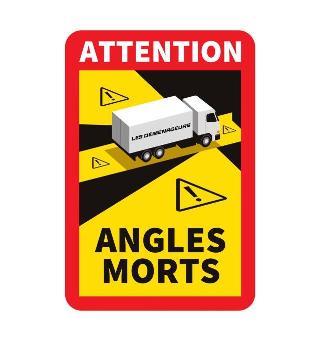 Autocollant Angles Morts Camion Personnalisé avec votre nom