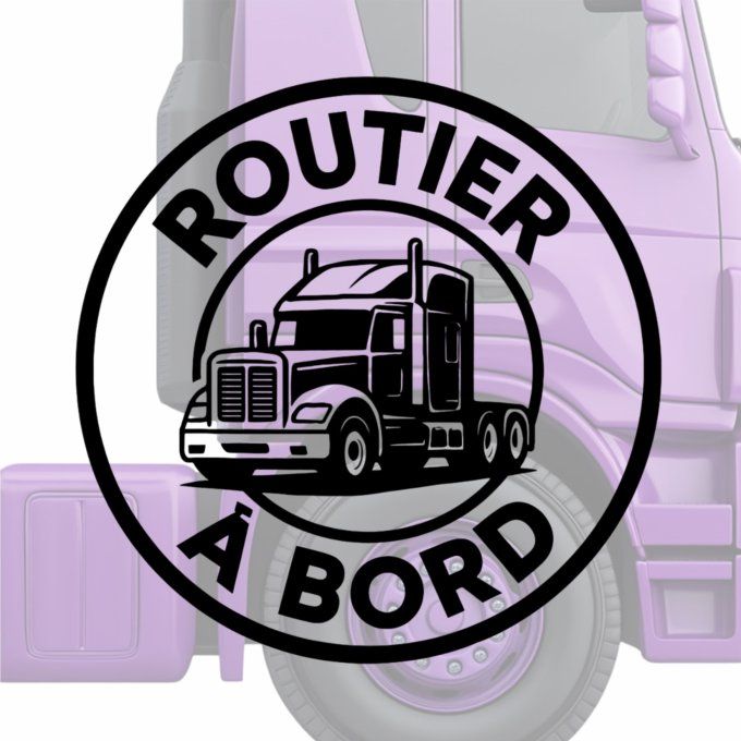 Sticker Autocollant Routier - Camion - haute qualité