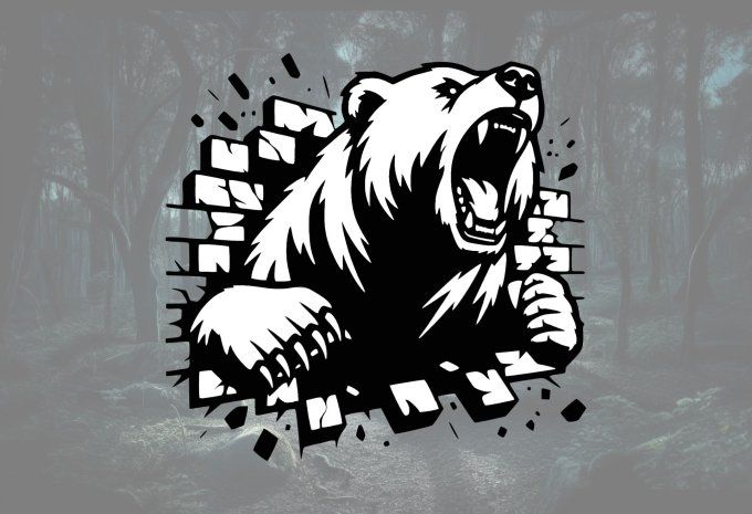 Sticker Ours Trompe l’Œil | Autocollant Réaliste Animal