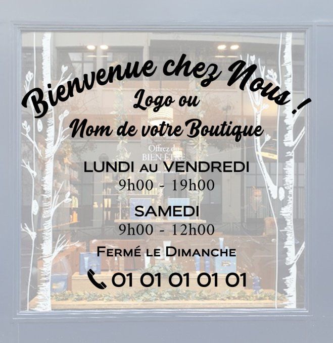 Sticker horaire logo personnalisé