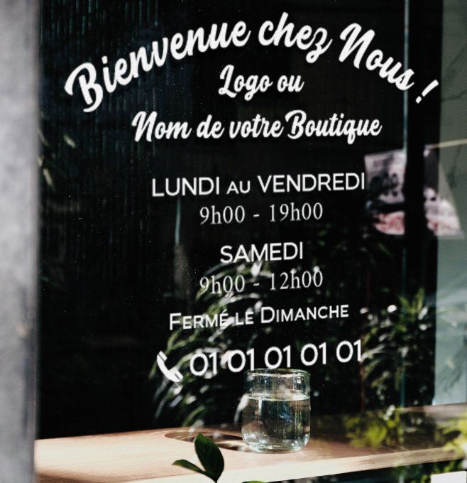 Sticker horaire logo personnalisé
