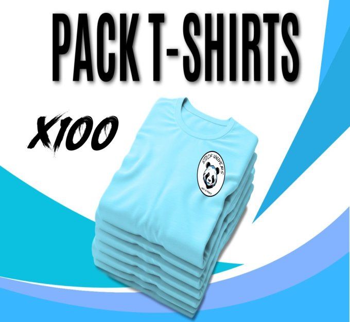 Pack T-shirts X100  Marquage inclus