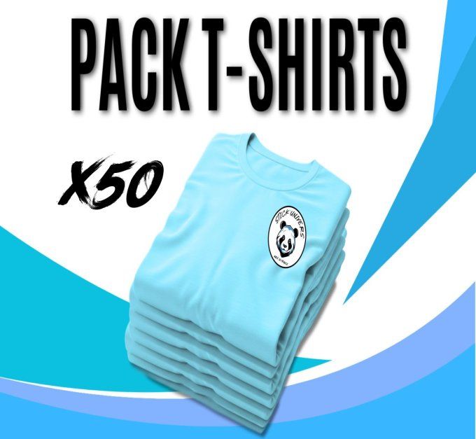 Pack T-shirts X50  Marquage inclus 