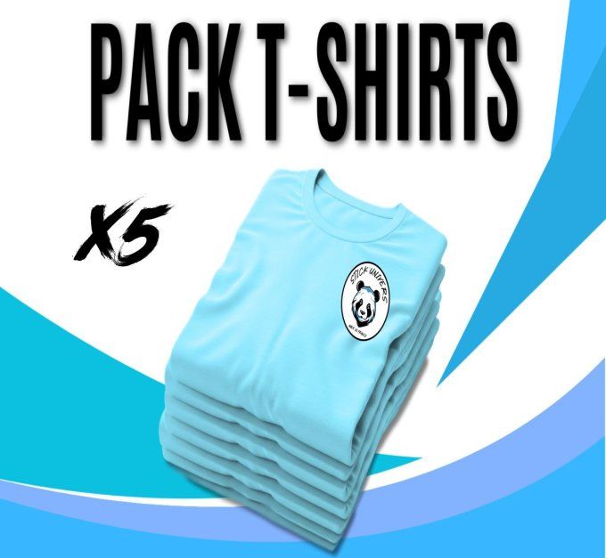 Pack T-shirts X5  Marquage inclus 