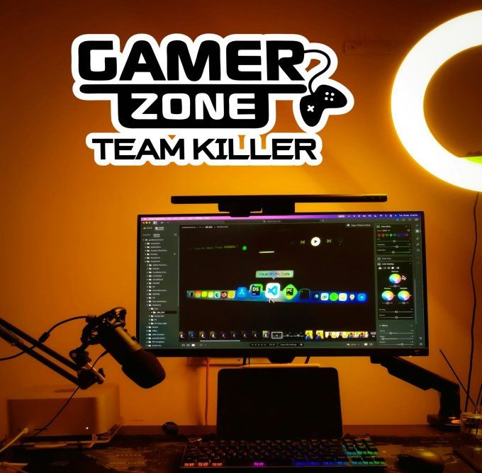Sticker gamer – Autocollant Gaming personnalisé avec votre nom