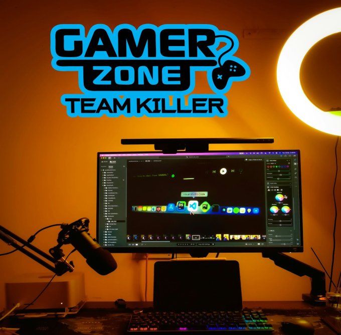 Sticker gamer – Autocollant Gaming personnalisé avec votre nom