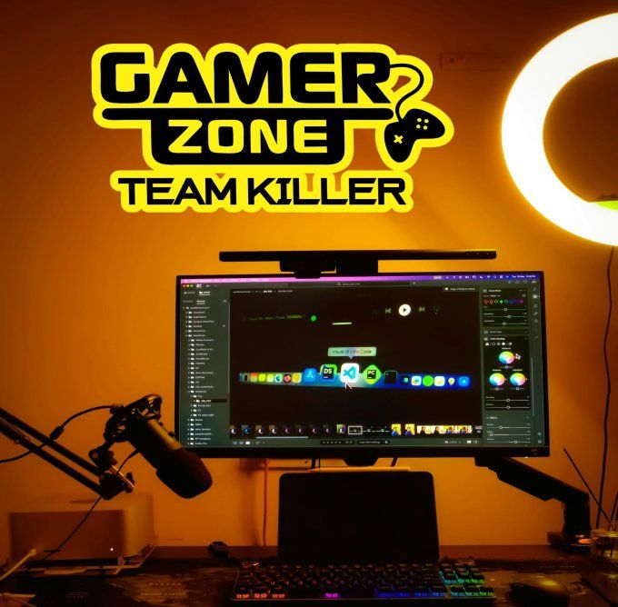 Sticker gamer – Autocollant Gaming personnalisé avec votre nom