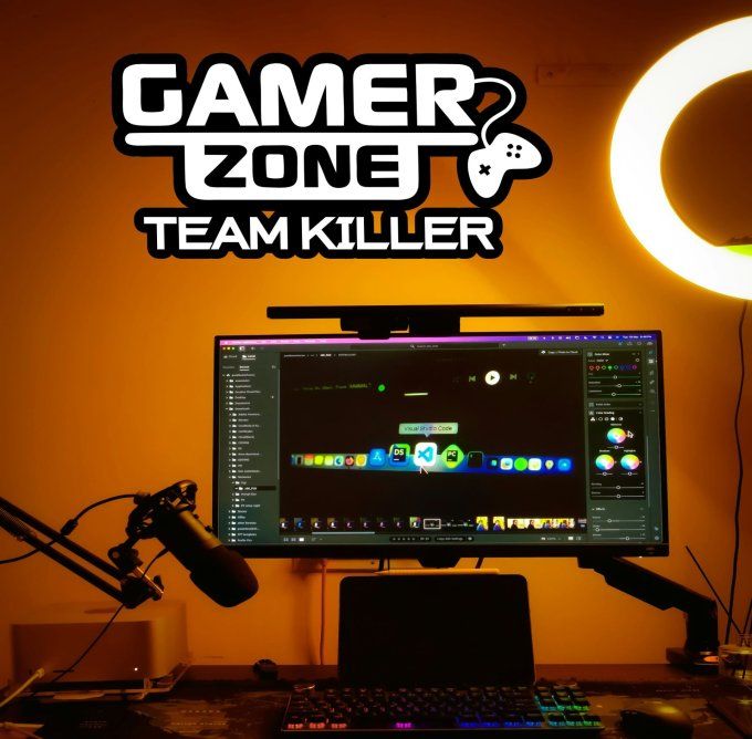 Sticker gamer – Autocollant Gaming personnalisé avec votre nom
