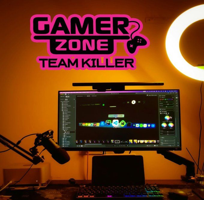 Sticker gamer – Autocollant Gaming personnalisé avec votre nom