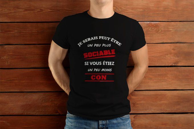 Motif humour flocage prêt à poser – Citation drôle – Transfert textile