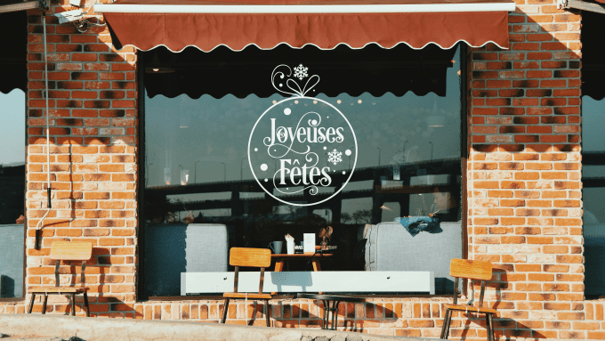 Autocollant - sticker Boule de Noël - Joyeuses Fêtes