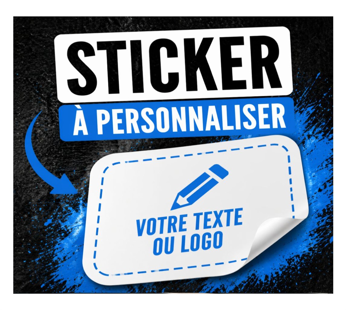 Créez un sticker unique en ajoutant votre photo, votre image, votre logo ou votre texte. Une personnalisation simple pour un résultat 100 % à votre image.